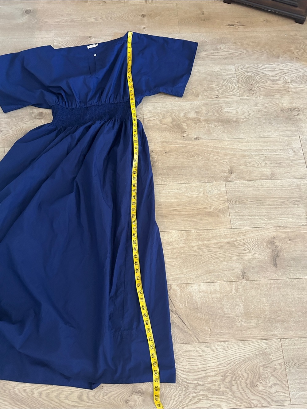 FAHERTY Coastal Poplin Elia Maxi Smocked Dress - Ocean Cavern, Size XL, NWOT - Picture 12 of 12
